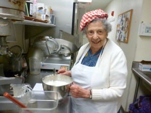 Frances cooking Italian Lemon Cake
